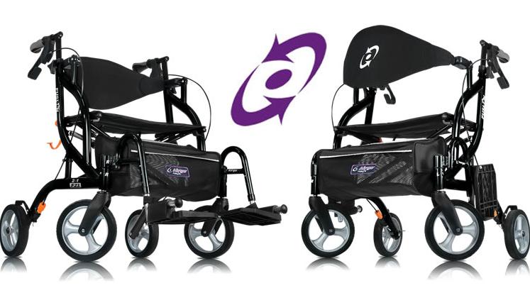 Airgo fusion rollator transport chair